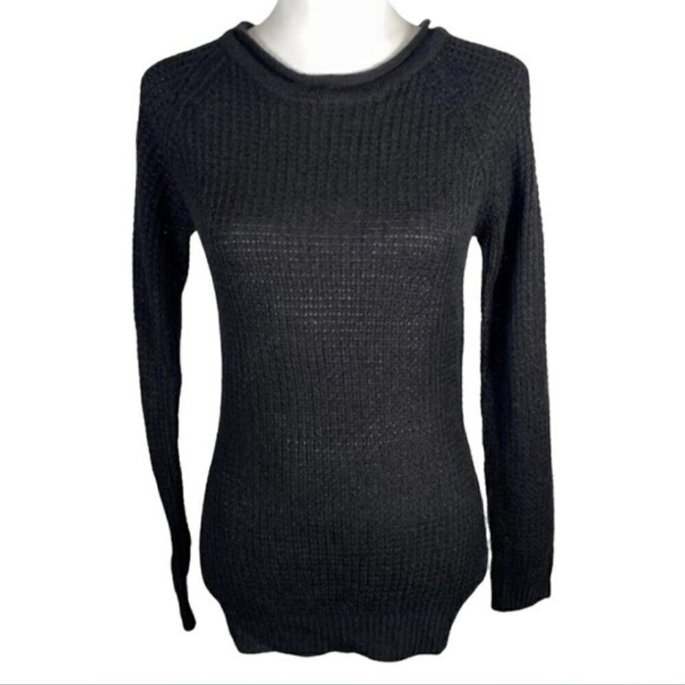 Ambiance Apparel Black Knit Sweater Top